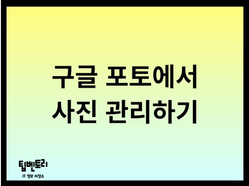 구글 포토에서 사진 관리