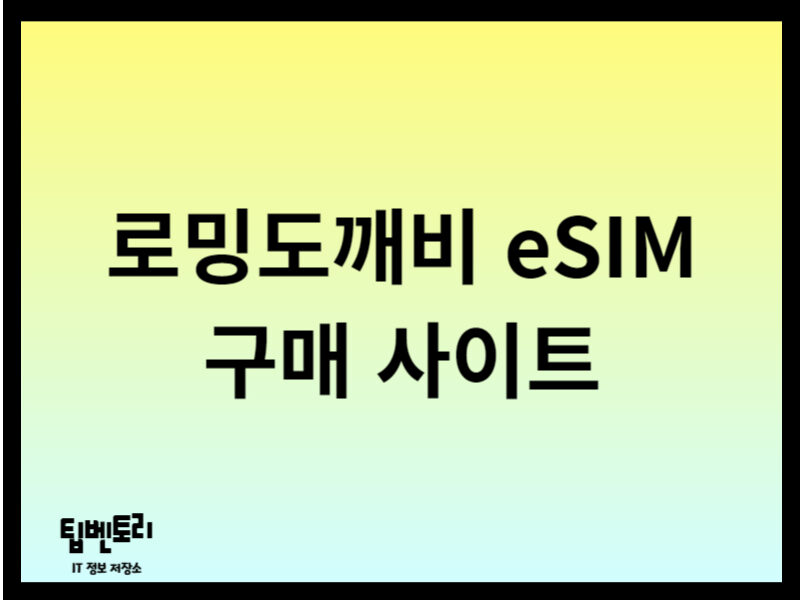 로밍도깨비 esim 구매